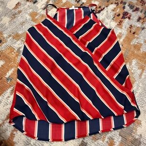 Maurices size XS bright color stripe sleeveless tank dress blouse women ladies